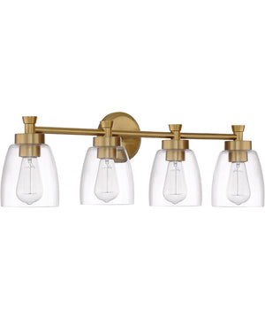 Henning 4-Light Vanity Satin Brass