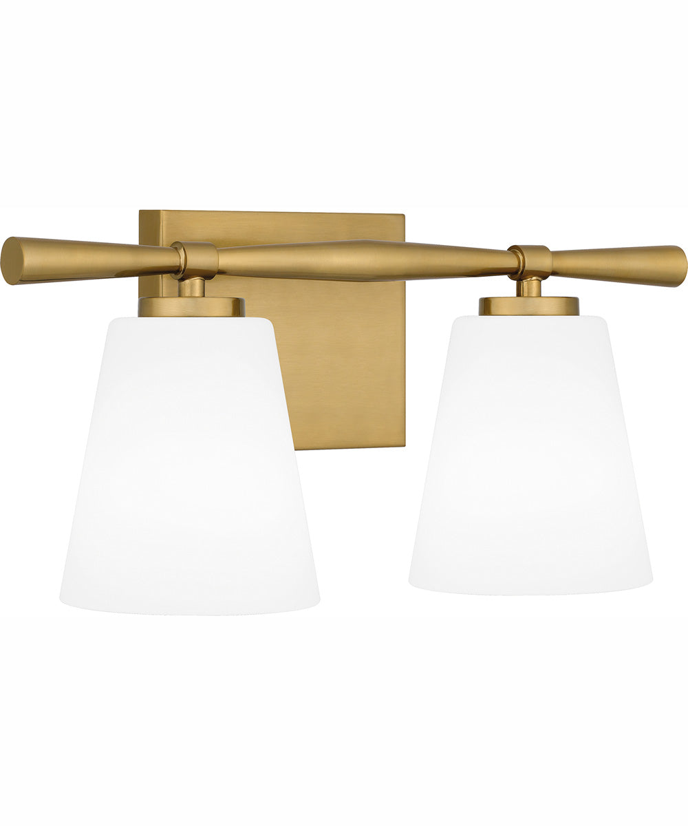 Brindley Medium 2-light Bath Light Aged Brass