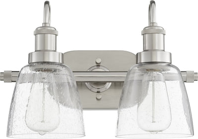 18"W 2-light Bath Vanity Light Satin Nickel