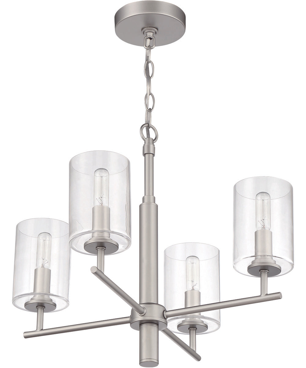 Hailie 4-Light Chandelier Satin Nickel