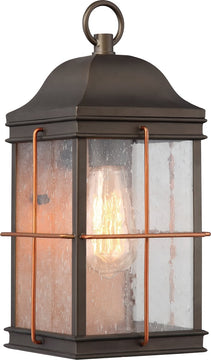 14"H Howell 1-Light Outdoor Bronze / Copper Accents