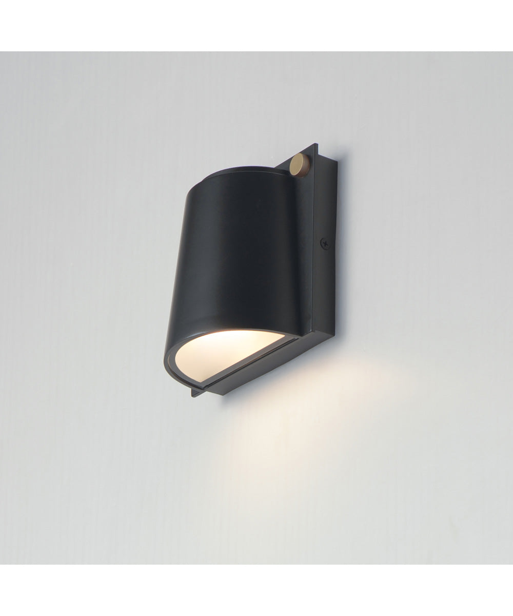 Rivet VX Small LED Outdoor Sconce Black / Antique Brass