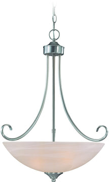 20"W Raleigh 3-Light Pendant Light Satin Nickel