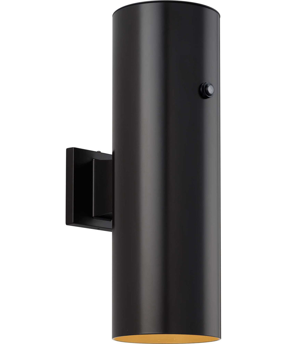 6"  LED Outdoor Aluminum Up/Down Wall Mount Cylinder with Photocell Antique Bronze