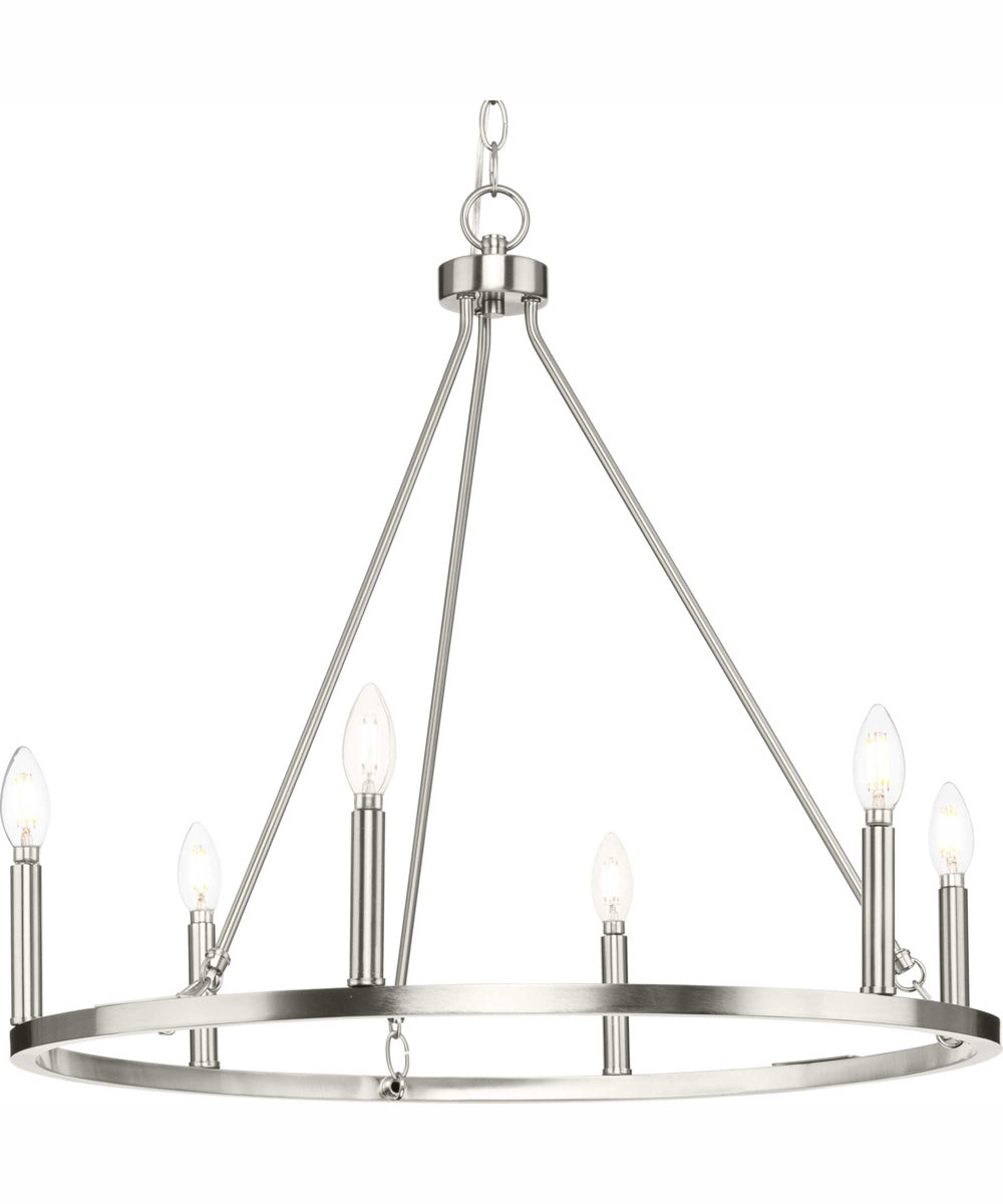 Gilliam 6-Light New Traditional Chandelier Brushed Nickel