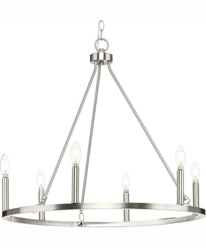 Gilliam 6-Light New Traditional Chandelier Brushed Nickel