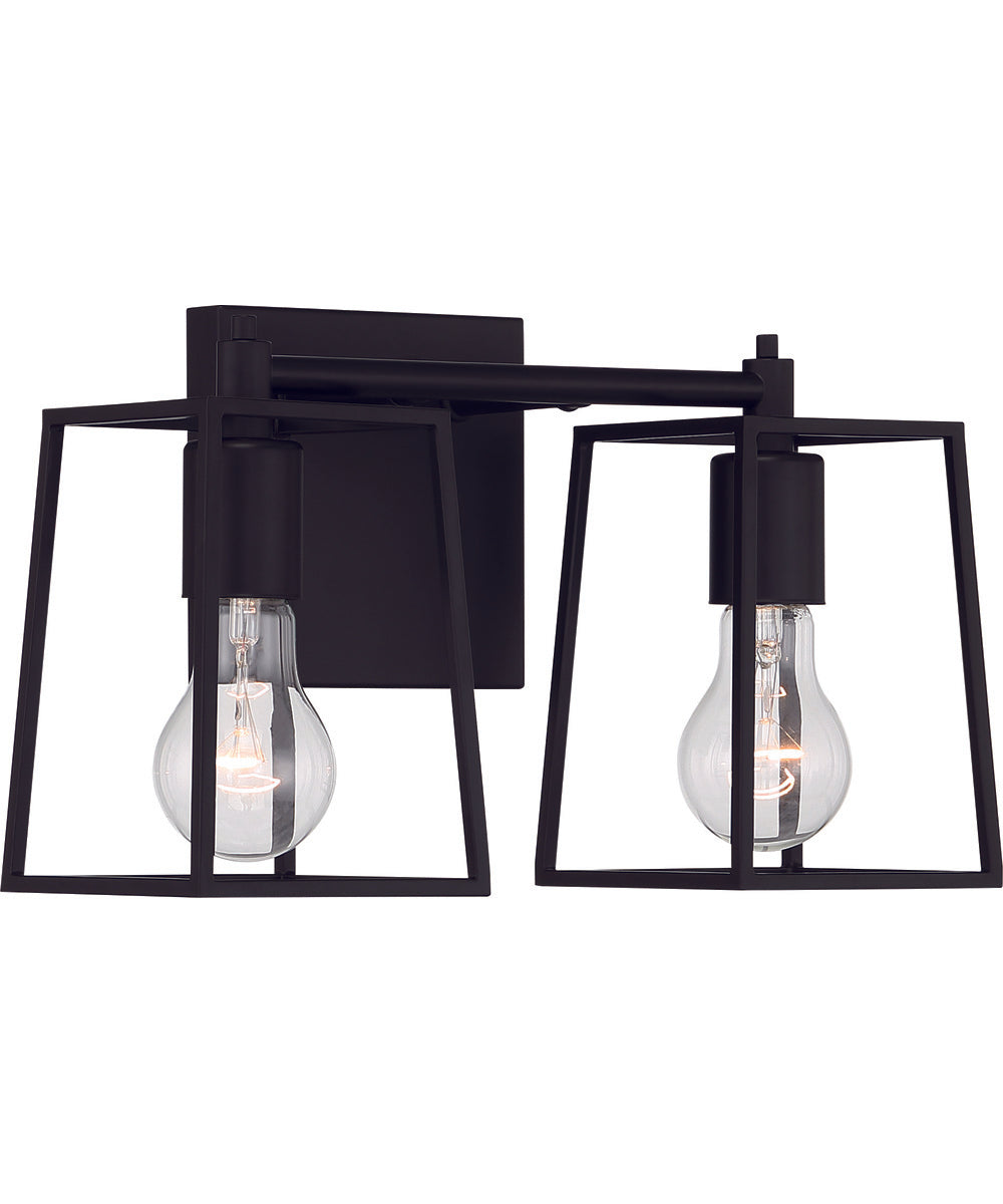 Dunn 2-Light Vanity Flat Black
