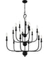 Blanche 15-light Chandelier Matte Black