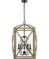 Woodhaven 5-light Pendant Distressed Weathered Oak
