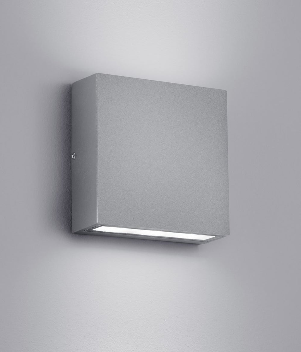6"H Thames LED Outdoor Wall Sconce Titanium / Light Grey