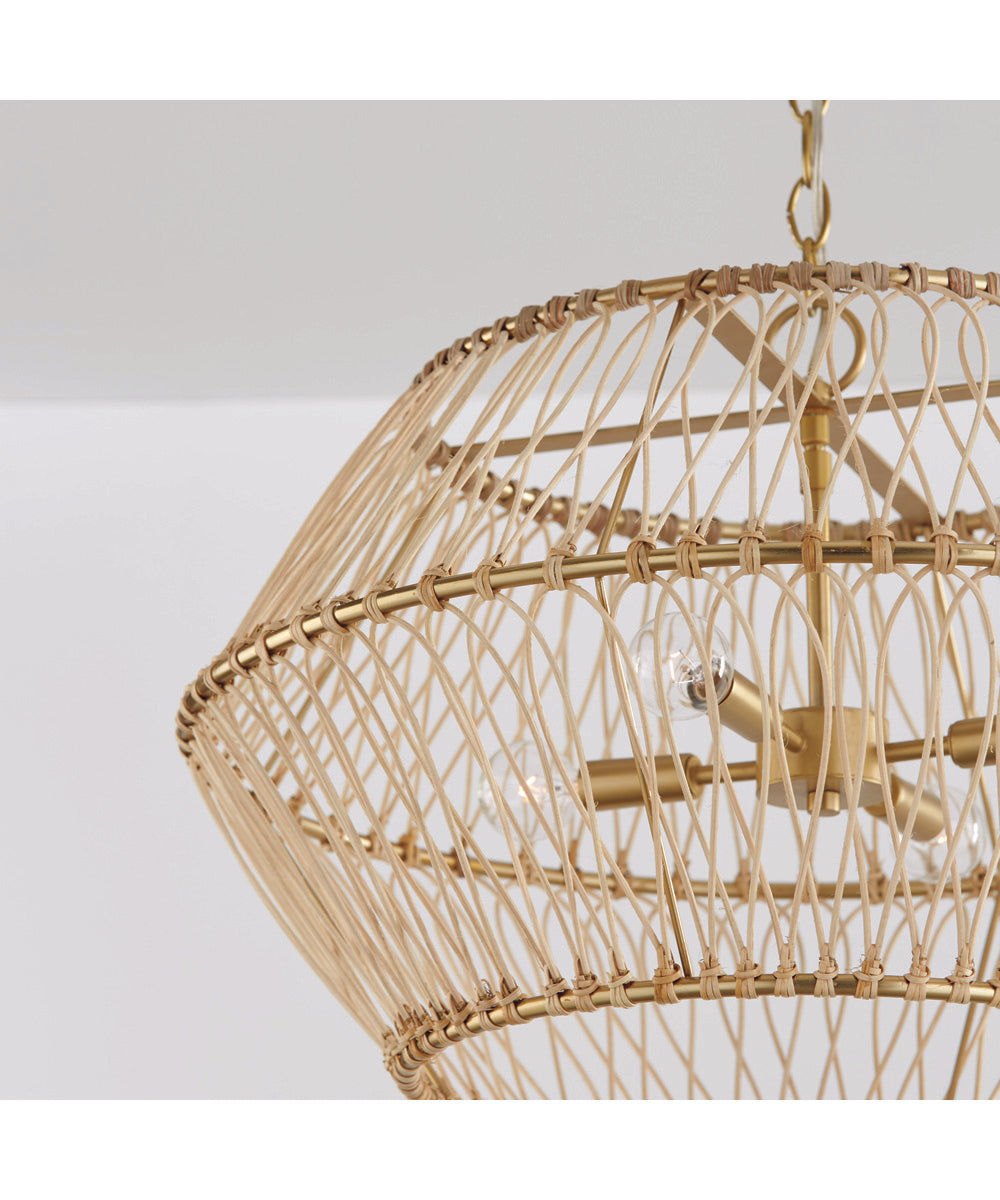 Wren 4-Light Pendant Matte Brass