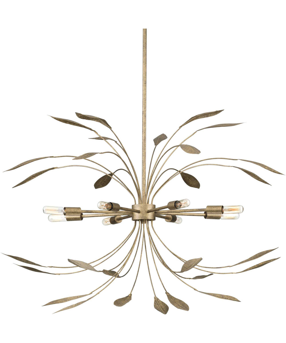 Mariposa 8-Light Hanging Pendant Light Antique Gold