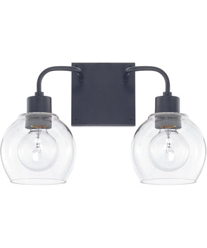 Tanner 2-Light Vanity In Matte Black
