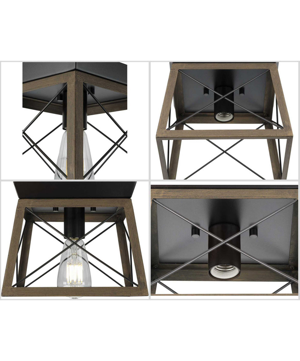 Briarwood 1-Light 9-1/2" Flush Mount Antique Bronze