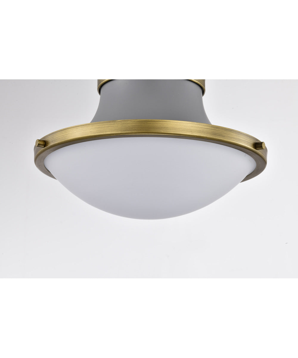 Lafayette 1-Light Close-to-Ceiling Matte Gray