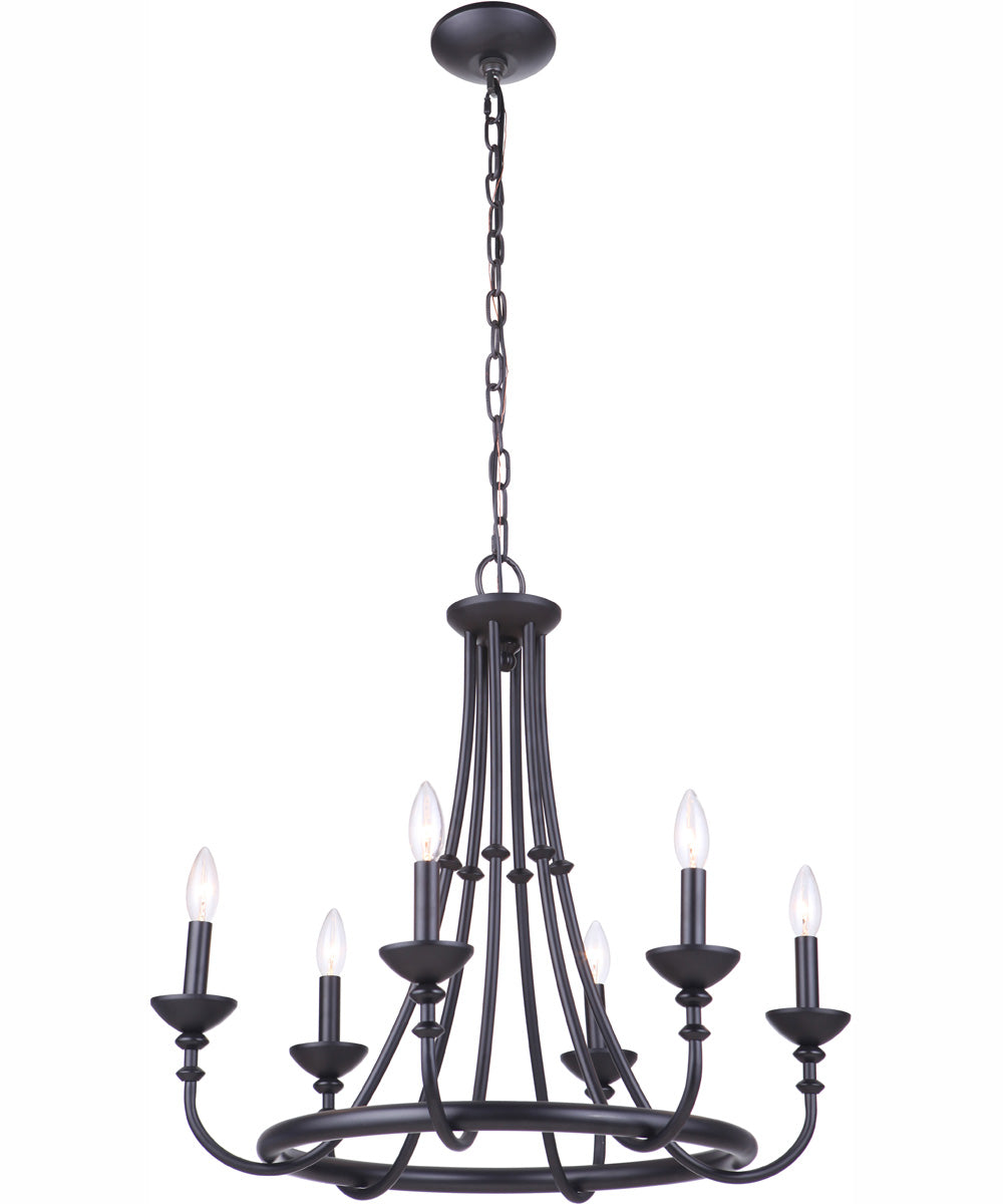 Marlowe 6-Light Chandelier Flat Black