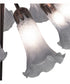 24" High Gray Tiffany Pond Lily 10 Light Table Lamp