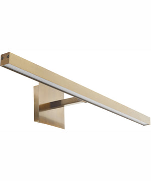 1-light LED Wall Mount Light Fixture Aged Brass