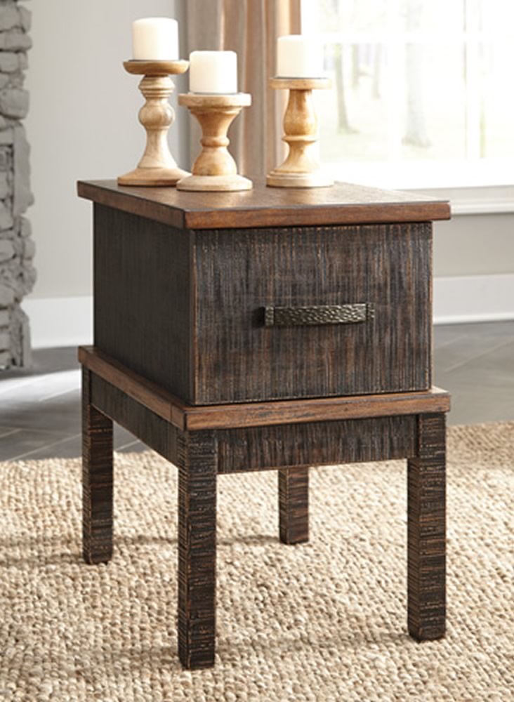 25"H Stanah Chair Side End Table Two-tone
