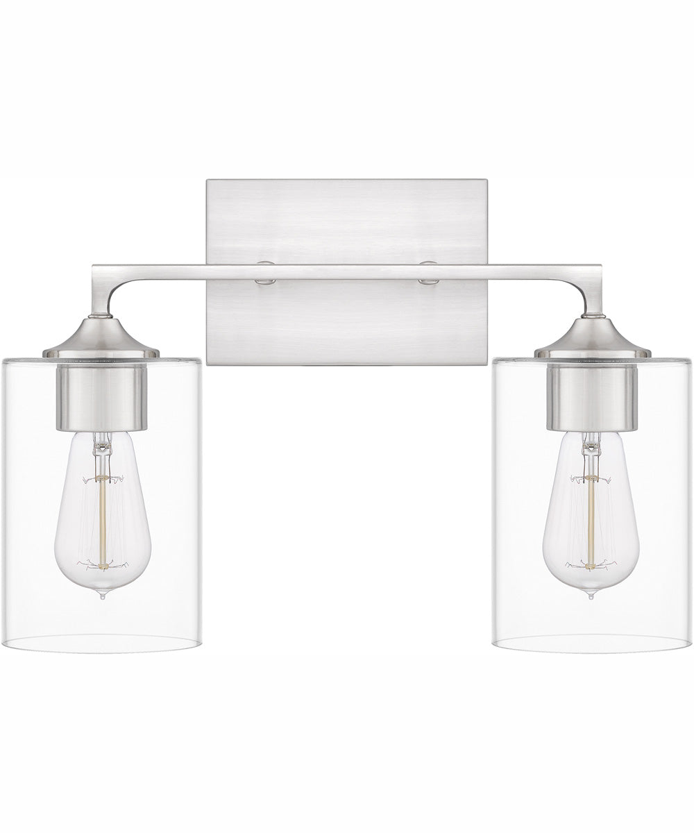 Prescott Medium 2-light Bath Light Brushed Nickel