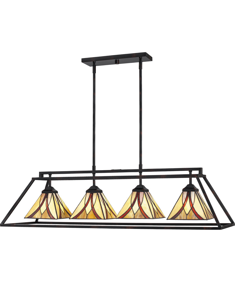 Asheville 4-light Island Light Valiant Bronze