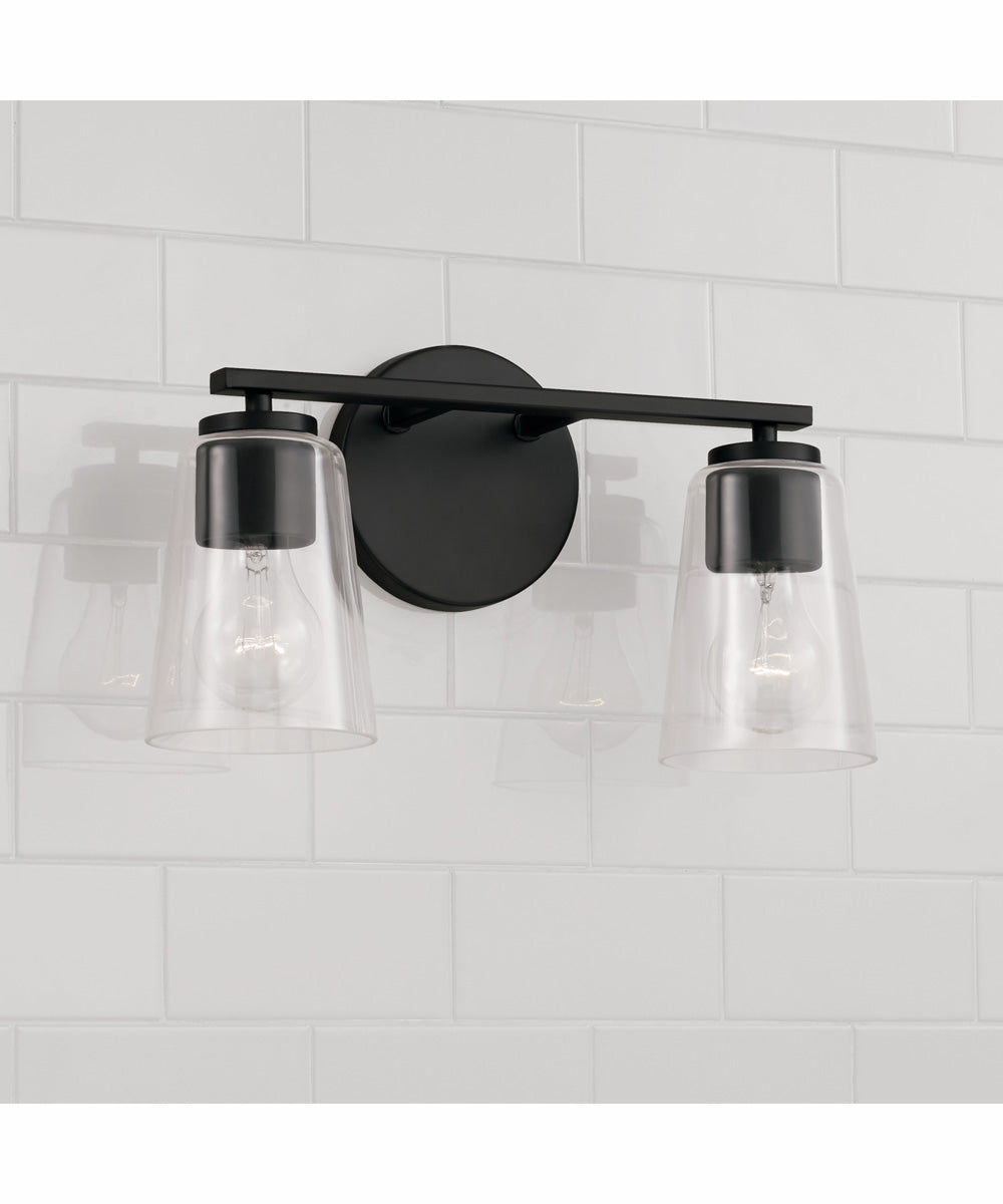 Portman 2-Light Vanity Matte Black
