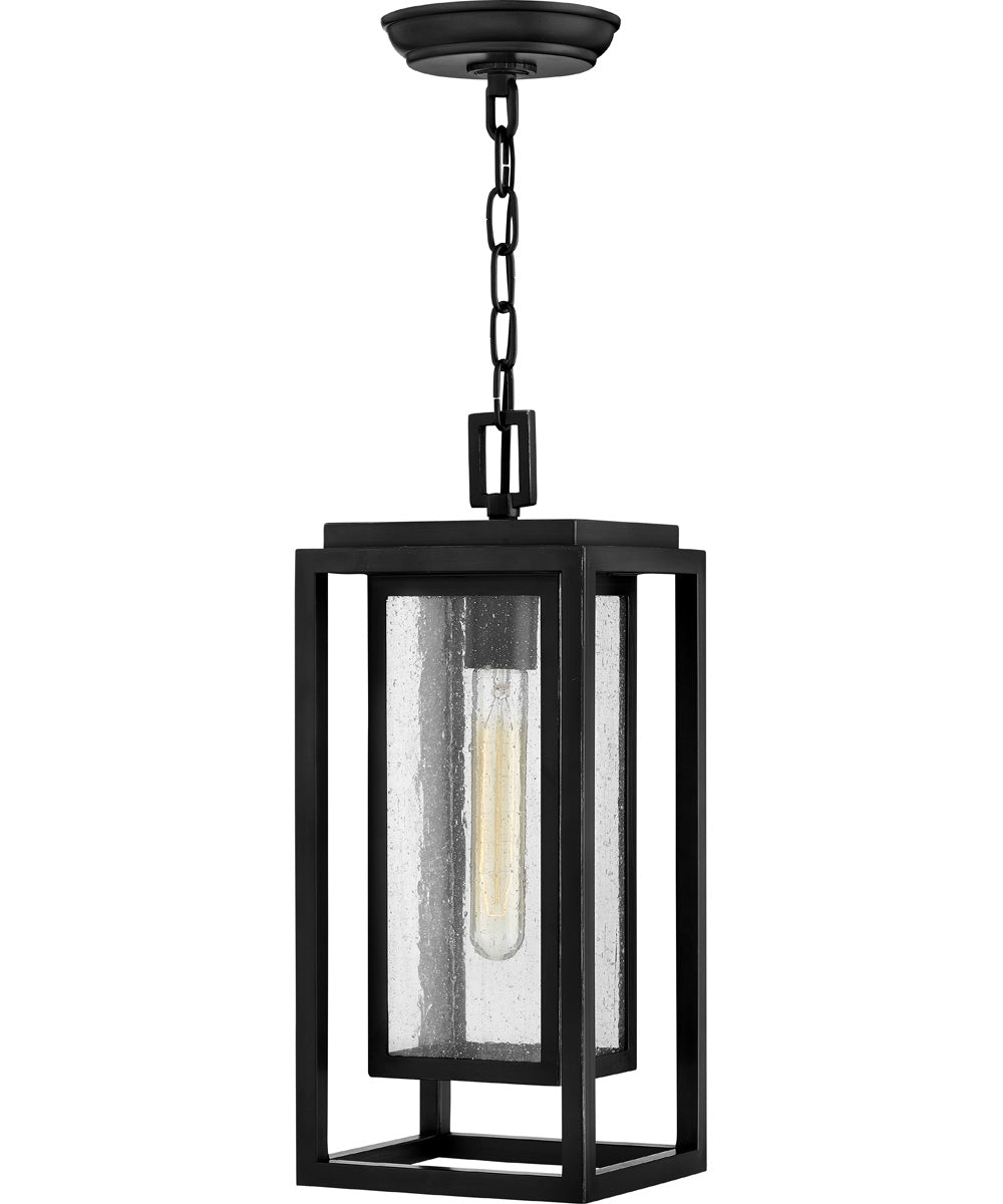 1-Light Medium LED Hanging Lantern 12v in Black