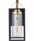 Neo 1-Light Outdoor Wall Lantern Midnight Satin Brass