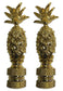 2.5" Royal Designs Vintage Pineapple Lamp Finial for Lamp Shade- Polished Brass Set of 2