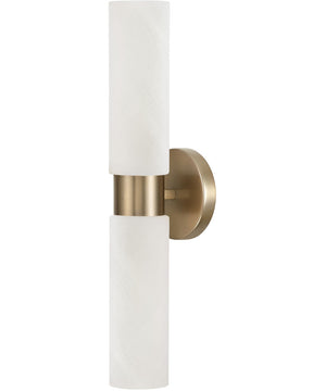 Alyssa 2-Light Sconce Aged Brass