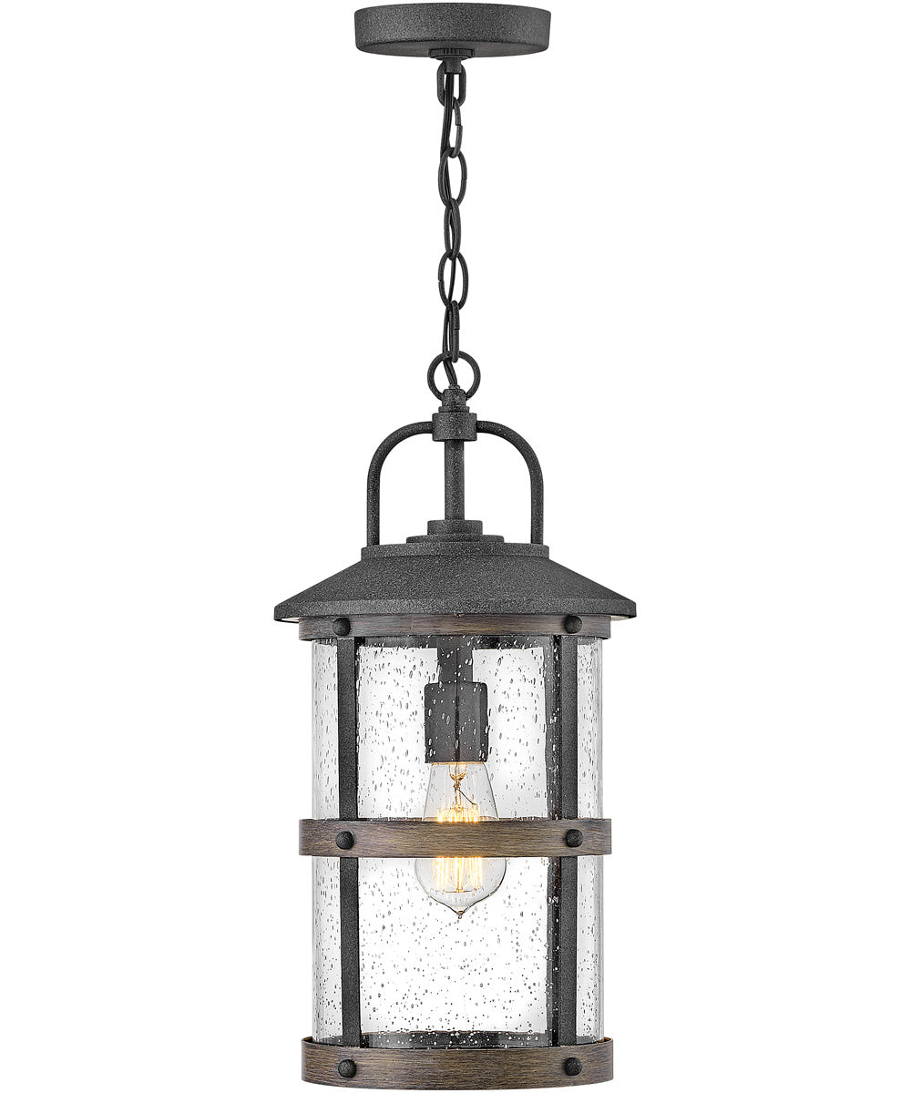 Lakehouse 1-Light Medium Outdoor Hanging Lantern in Aged Zinc