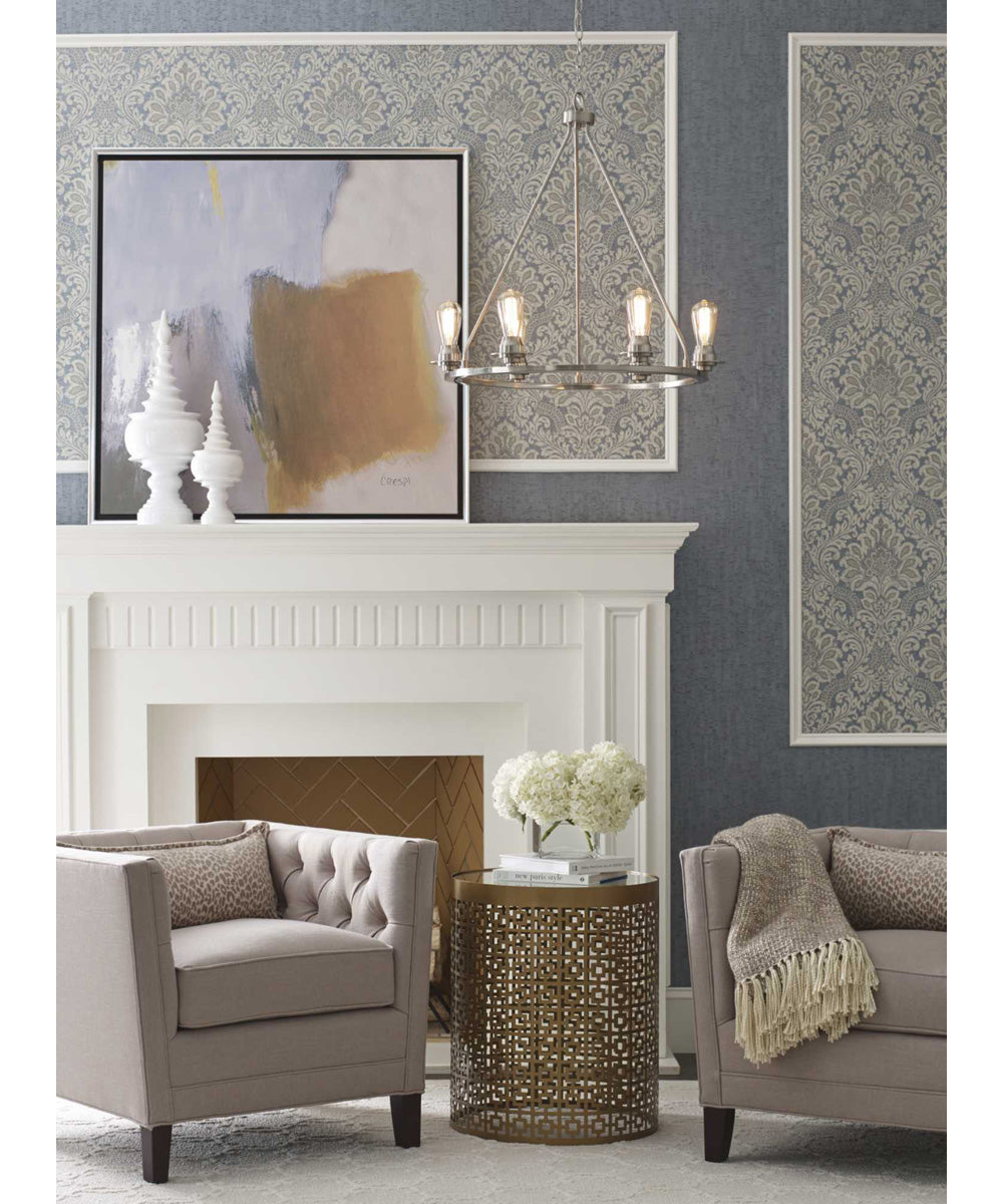 Debut 6-Light Farmhouse Chandelier Light Brushed Nickel