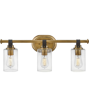 Halstead 3-Light Vanity in Heritage Brass