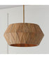 Nadeau 4-Light Pendant Light Wood and Patinaed Brass