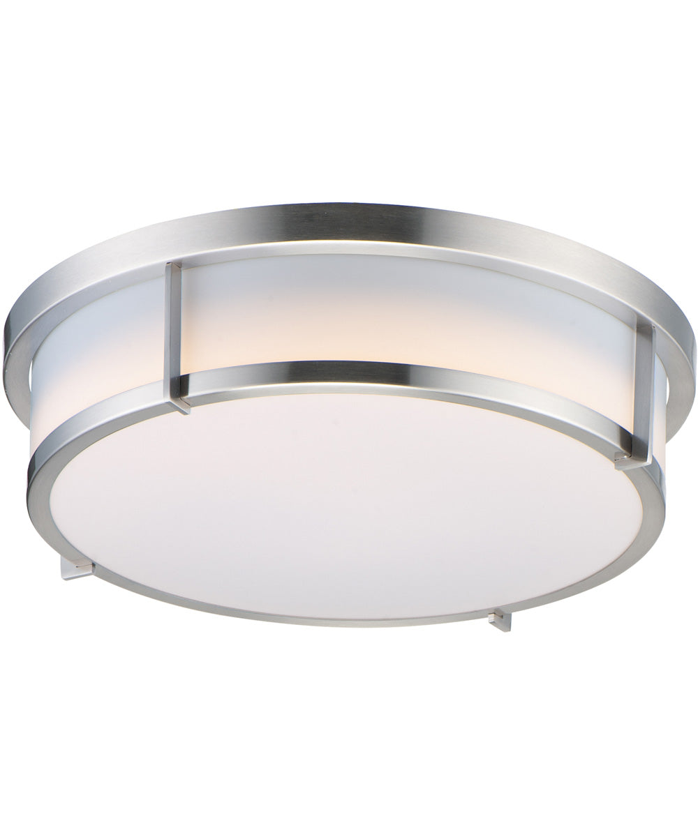 17"W Rogue LED 1-Light Flush Mount Satin Nickel