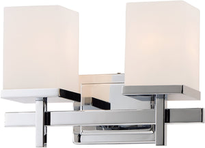 14"W Tetra 2-Light Bath Vanity Polished Chrome