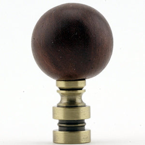 Ceramic 35mm Mahogany Ball Antique Base Lamp Finial 2"h