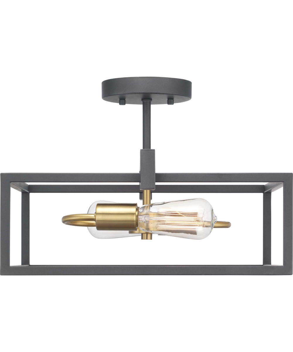 Blakely 2-Light Semi-Flush Convertible Graphite