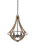 Shire 4-light Chandelier Rustic Black