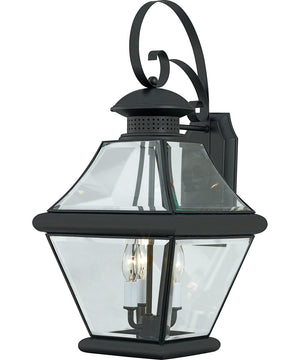 Rutledge Large 3-light Outdoor Wall Light Mystic Black