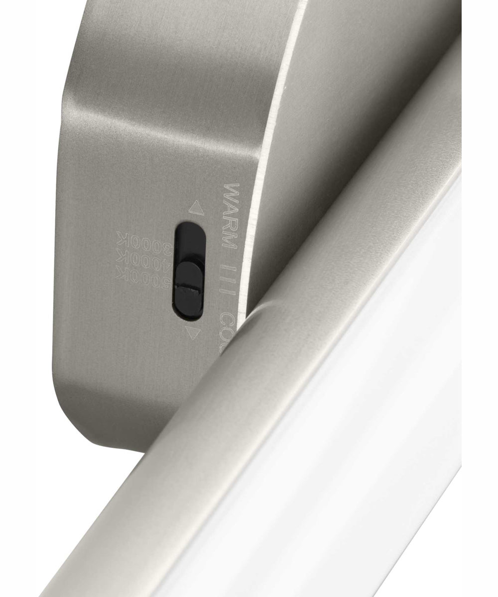 Phase 3 24 in. Medium Modern 3CCT Integrated LED Linear Vanity Light Brushed Nickel