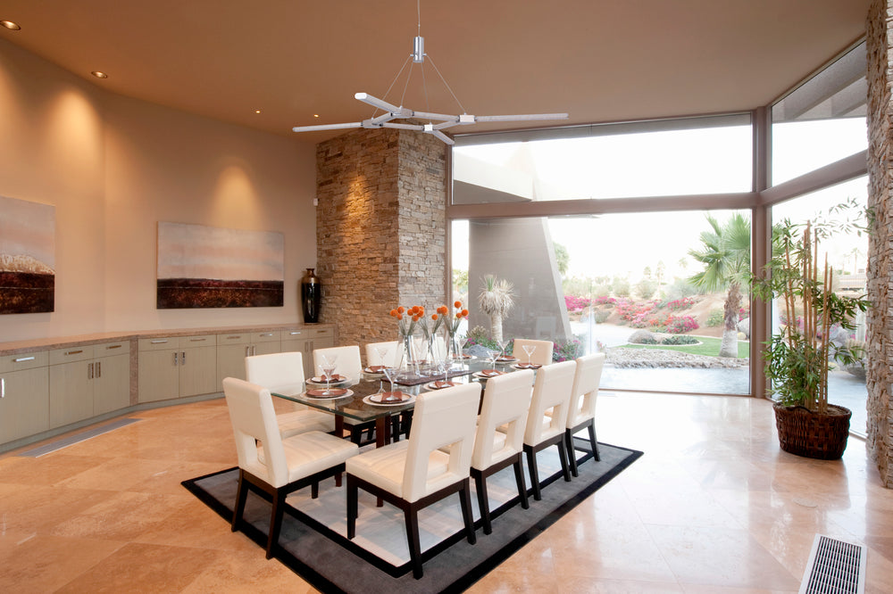 37"W Horizon 8-Light LED Chandelier Chrome