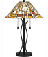 Tiffany Small 2-light Table Lamp Matte Black