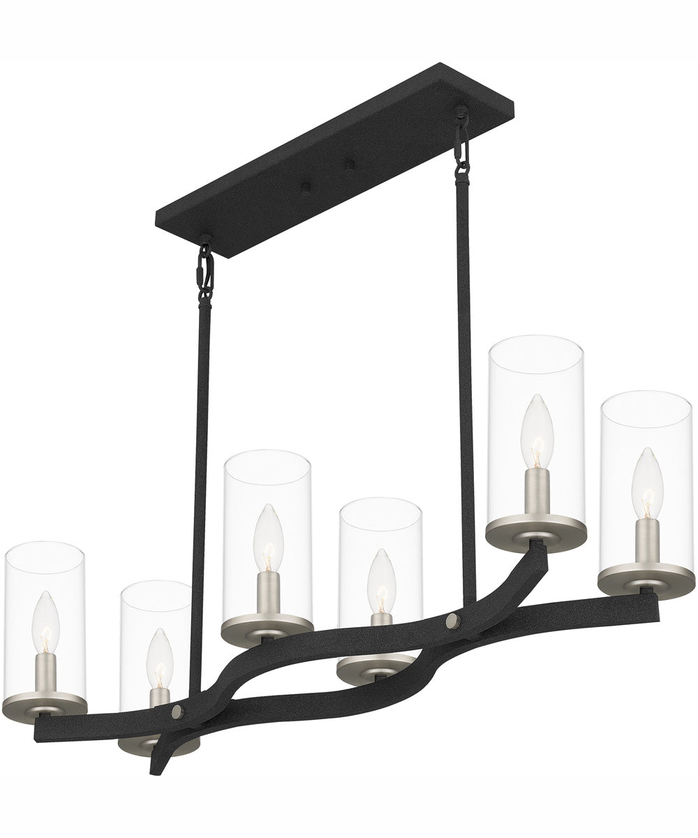 Daverty Small 6-light Island Light Mottled Black