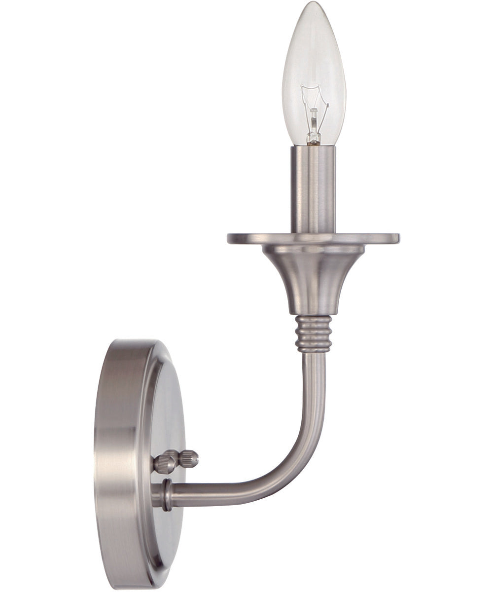 Jolenne 1-Light Wall Sconce Brushed Polished Nickel