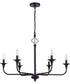 Jolenne 6-Light Chandelier Flat Black