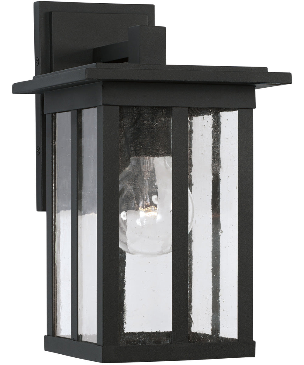 Barrett 1-Light Outdoor Wall-Lantern Rain or Shine - Black