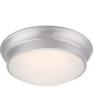 12"W Conrad 1-Light LED Close-to-Ceiling Brushed Nickel