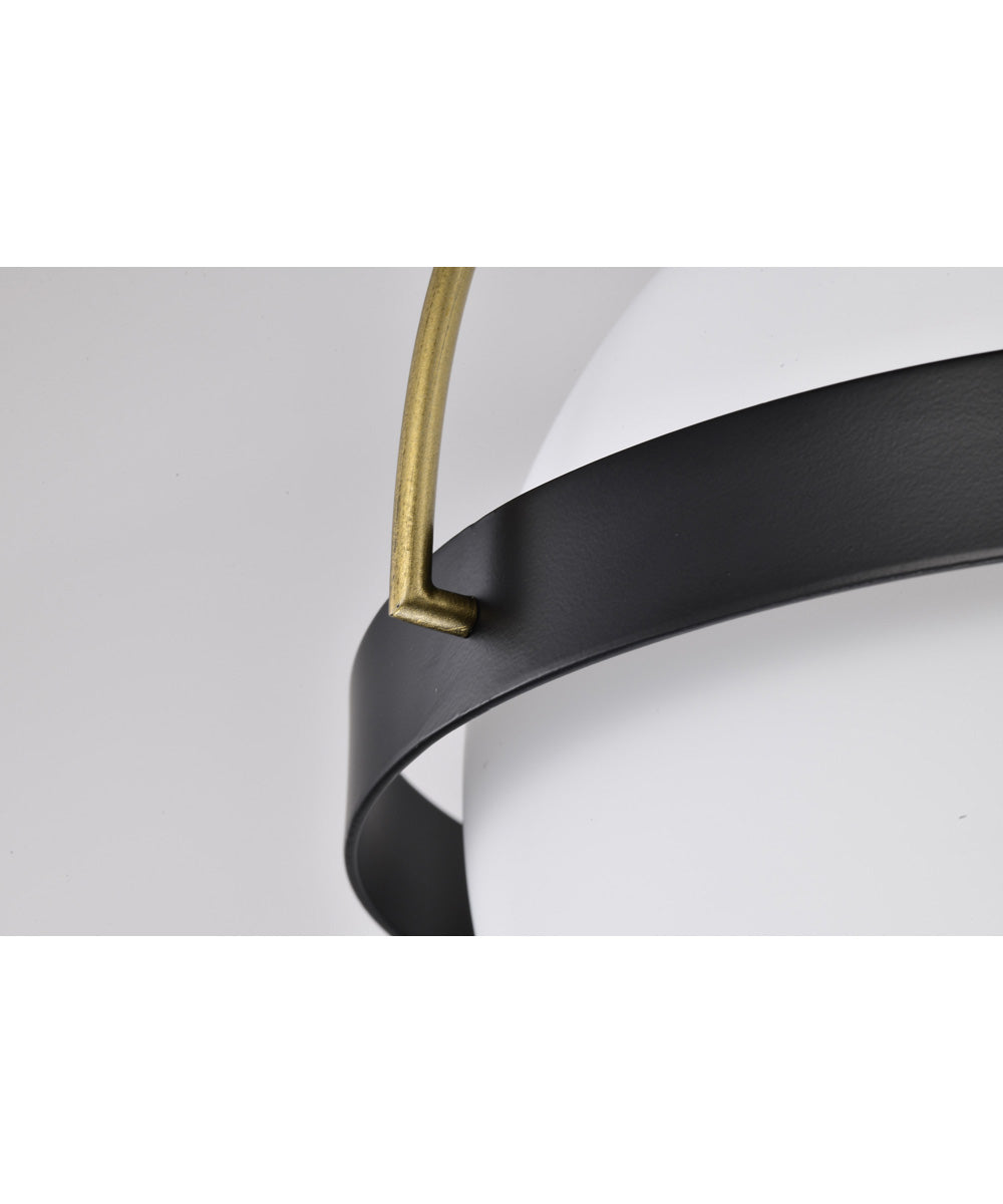 Lakeshore 1-Light Close-to-Ceiling Matte Black