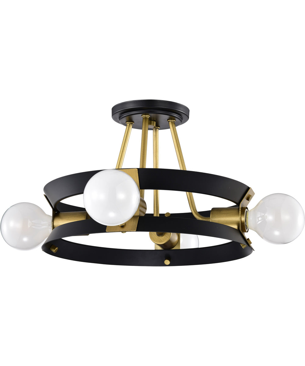 Marsden 4-Light Close-to-Ceiling Matte Black
